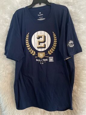 New York Yankees Derek Jeter Fanatics NWT Navy Legend HOF 2020 Navy T-Shirt-3XL